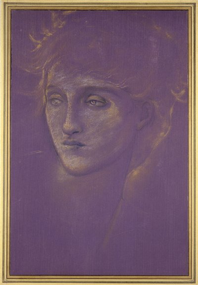 Testa di una donna, 1890s da Edward Burne Jones