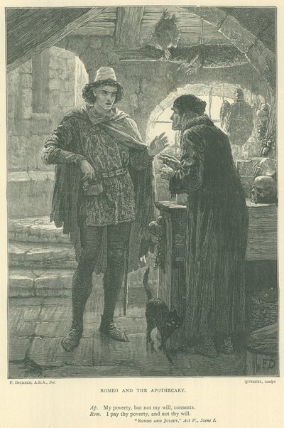 Illustrazione per Romeo e Giulietta da Edward Burne Jones