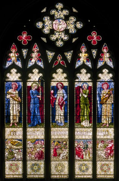 Oxford, Harris Manchester College, Finestra occidentale da Edward Burne Jones