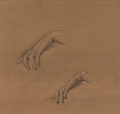 Studi per una Mano in The Godhead Fires da Edward Burne Jones