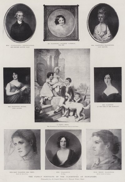 I ritratti di famiglia dei Gladstone a Hawarden da Edward Burne Jones