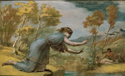Psiche al ruscello, metà del XIX secolo da Edward Calvert