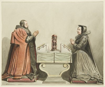 Figure di Robert Aldworth e sua moglie nella Chiesa di San Pietro da Edward Cashin