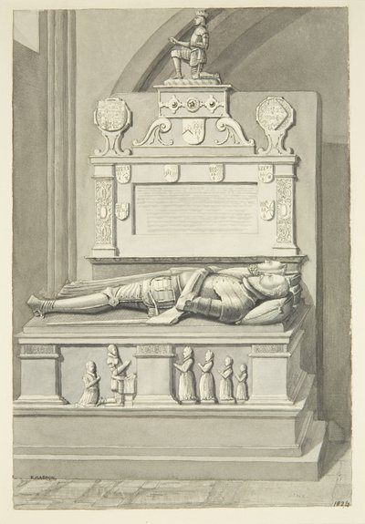 Monumento a Sir Henry Newton e Lady Newton nella Cattedrale di Bristol da Edward Cashin