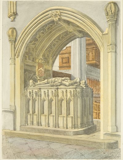 Tomba di Robert Fitzharding, morto nel 1170, nella cattedrale di Bristol da Edward Cashin