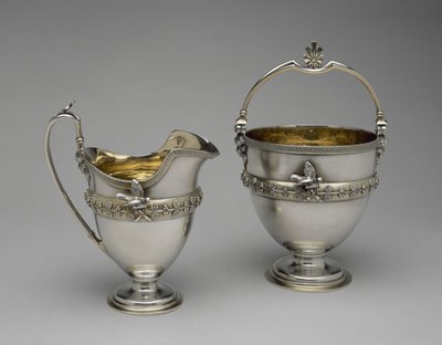 Brocca per Crema e Cestino per Zucchero, c. 1865-1869 da Edward Chandler Moore