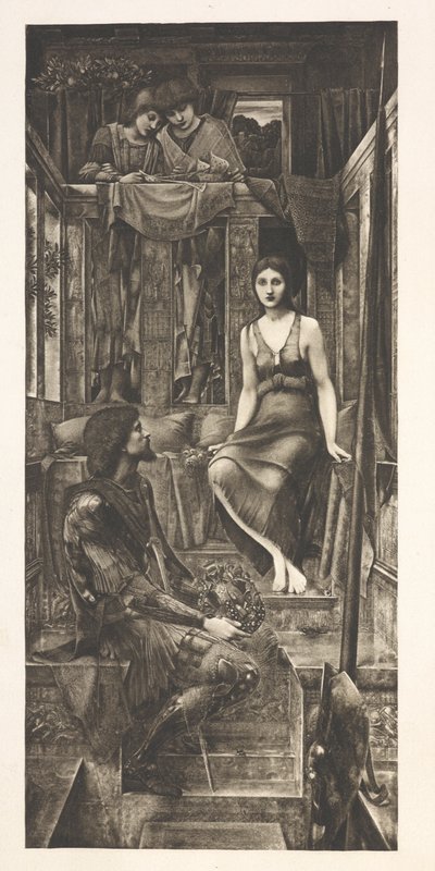 Re Cophetua e la mendicante da Edward Coley (after) Burne Jones