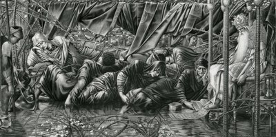 La Sala del Consiglio, dalla Serie La Rosa di Rovi da Edward Coley (after) Burne Jones