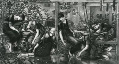 Il cortile del giardino, dalla serie Briar Rose da Edward Coley (after) Burne Jones