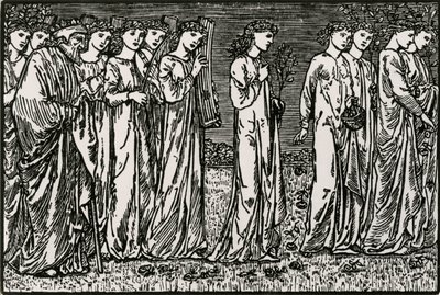La Processione verso la Collina da Edward Coley (after) Burne Jones