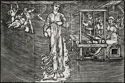 Le donne che tessono da Edward Coley (after) Burne Jones