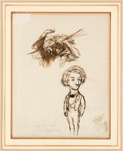 Caricatura di Algernon Charles Swinburne da Edward Coley Burne Jones