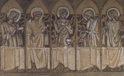Progetto per un memoriale per Christina Rossetti (gesso su carta) da Edward Coley Burne Jones