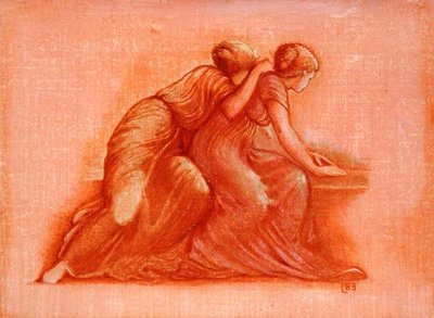 Figure su un balcone da Edward Coley Burne Jones