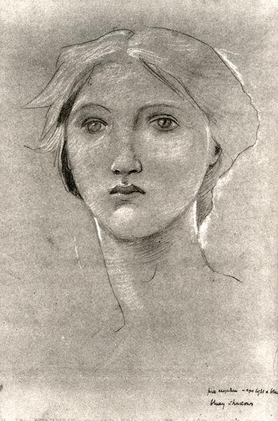 Testa di una ragazza, c.1893-96 da Edward Coley Burne Jones