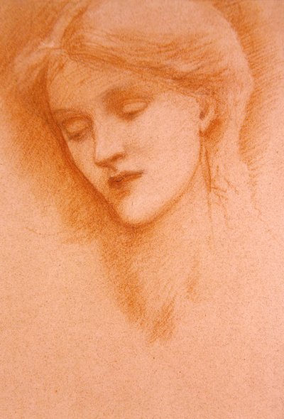 Ritratto di una giovane donna da Edward Coley Burne Jones