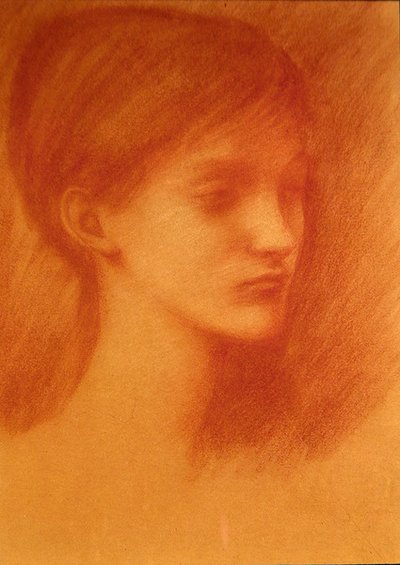 Testa rossa / Ritratto di una ragazza da Edward Coley Burne Jones