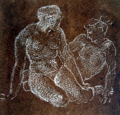 Studio di due nudi femminili seduti da Edward Coley Burne Jones