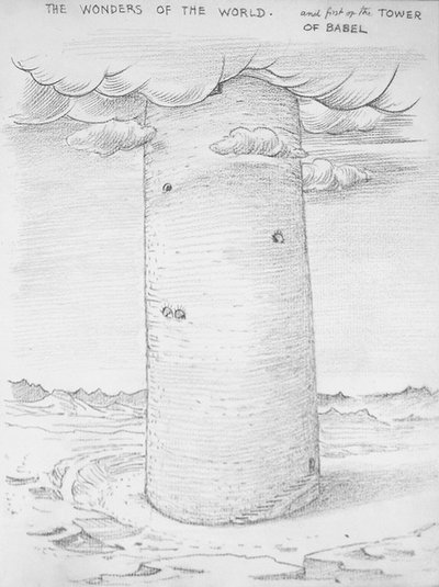 Le meraviglie del mondo - La Torre di Babele da Edward Coley Burne Jones