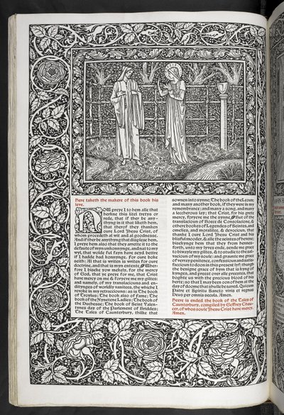 Le Opere di Geoffrey Chaucer ora nuovamente stampate con immagini disegnate da Sir Edward Burne-Jones da Edward Coley Burne Jones