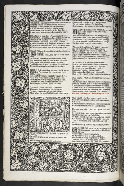 Le Opere di Geoffrey Chaucer ora nuovamente stampate con immagini disegnate da Sir Edward Burne-Jones da Edward Coley Burne Jones