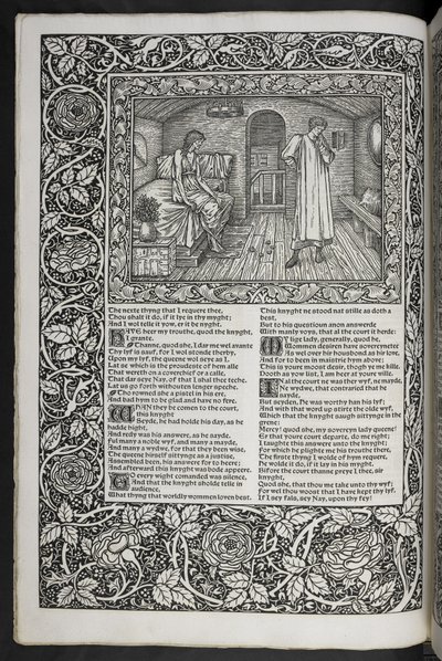 Le Opere di Geoffrey Chaucer ora nuovamente stampate con immagini disegnate da Sir Edward Burne-Jones da Edward Coley Burne Jones