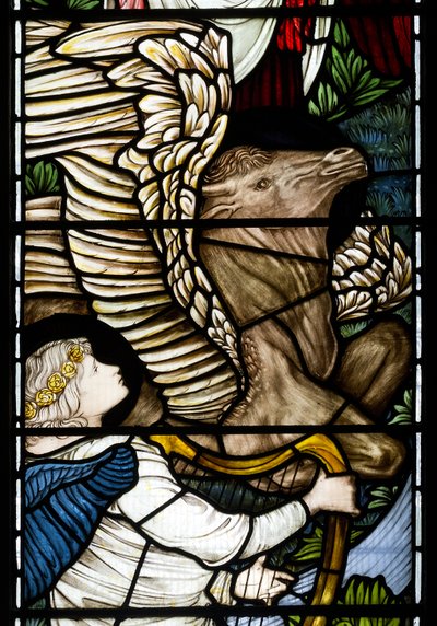 Angelo e toro (dettaglio), Fiumi del Paradiso, 1875 da Edward Burne Jones