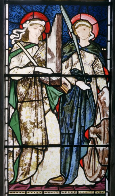 Santa Cecilia e Santa Caterina da Edward Burne Jones