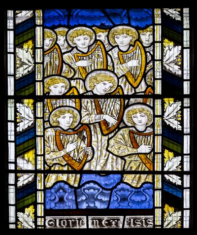Cambridge, Tutti i Santi, Morris Marshall & Faulkner & Co, Edward Burne-Jones, Gloria In Excelsis, 1866 da Edward Burne Jones