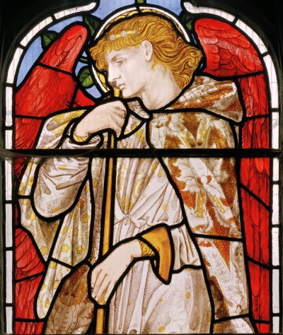Cheddleton, Morris, Marshall, Faulkner & Co, Edward Burne-Jones, Angelo con tromba da Edward Burne Jones