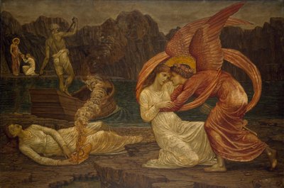 Cupido e Psiche - Murali di Palace Green - Psiche riceve il Cestino da Proserpina da Edward Burne Jones