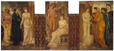 Cupido e Psiche - Murali di Palace Green - Le Sorelle di Psiche la visitano a Casa di Cupido da Edward Burne Jones
