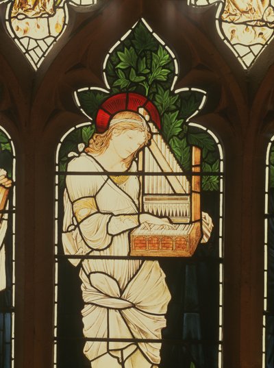 Dettaglio di Santa Cecilia da Edward Burne Jones