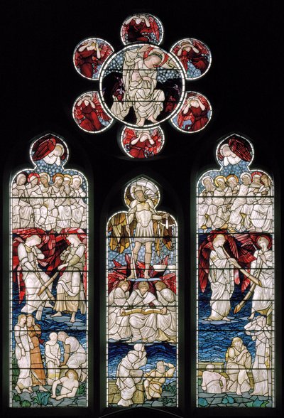 Easthampstead, San Michele e Santa Maria Maddalena, Morris & Co., Edward Burne-Jones, Il Giudizio Universale, San Michele, 1876 da Edward Burne Jones