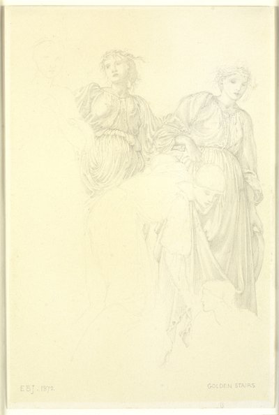 Gruppo di donne, Studio preliminare per il dipinto, Le Scale Dorate da Edward Coley Burne Jones