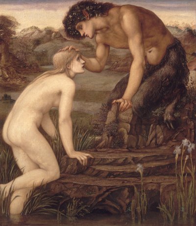 Pan e Psiche, 1870s da Edward Burne Jones