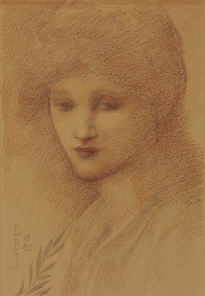 Ritratto di Laura Lyttelton, nata Tennant, con gli occhi abbassati, 1885 da Edward Burne Jones