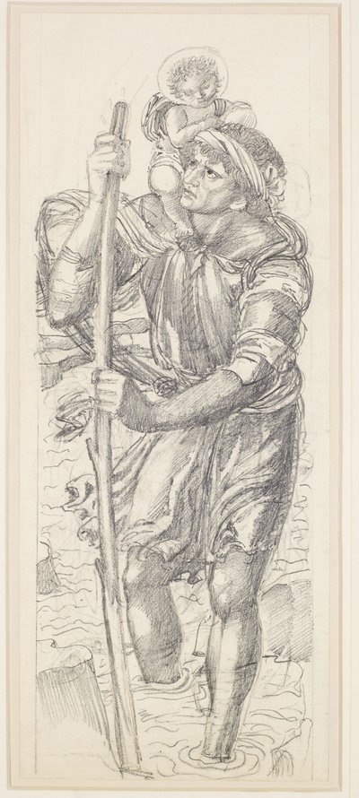 San Cristoforo e il Cristo Bambino da Edward Coley Burne Jones