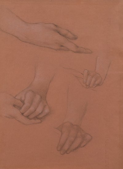 Studi di mani per il ritratto di Mary Gaskell da Edward Burne Jones