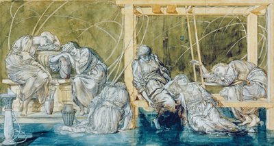 Studio per Il Giardino della Corte, dalla serie Briar Rose da Edward Burne Jones