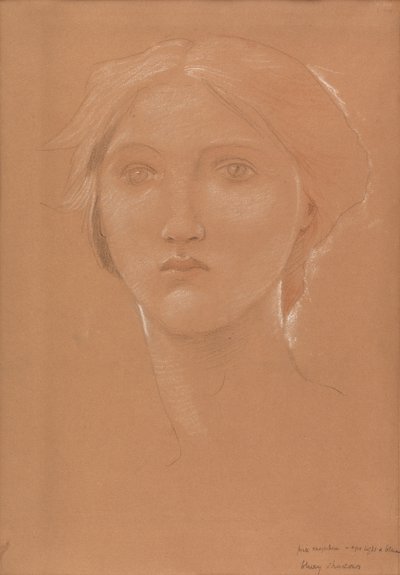 Studio della testa di Margaret Burne-Jones per 