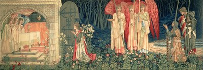 Il raggiungimento; La visione del Santo Graal a Sir Galahad, Sir Bors e Sir Percival, dalla serie `La ricerca del Santo Graal", 1895-96 da Edward Burne Jones