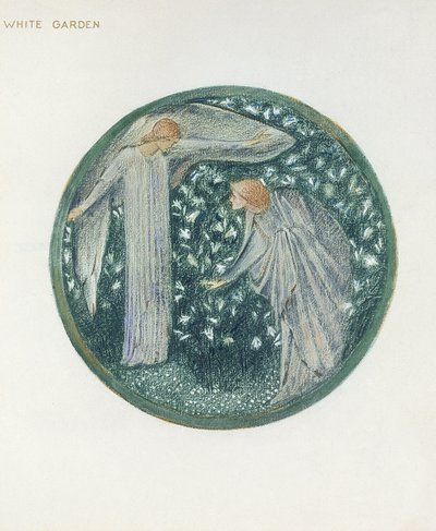 Il libro dei fiori: XXXIV. Giardino bianco, 1905 da Edward Burne Jones