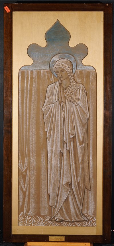 La Vergine Maria: cartone per una vetrata ad Ashton-under-Lyne, c.1892 da Edward Burne Jones