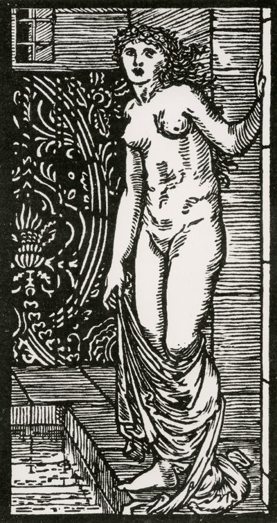 Psiche al bagno, 1866 da Edward Coley after Burne Jones