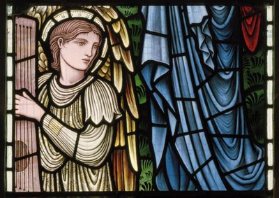 Angeli del Paradiso, musicisti angelici (dettaglio) da Edward Coley and Dearle Burne Jones