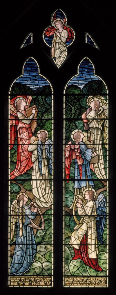 Angeli del Paradiso, musicisti angelici da Edward Coley and Dearle Burne Jones