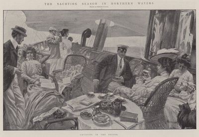 La stagione nautica nelle acque del Nord (litografia) da Edward Cucuel