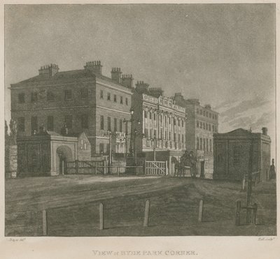 Turnpike di Hyde Park, Hyde Park Corner, Londra da Edward Dayes
