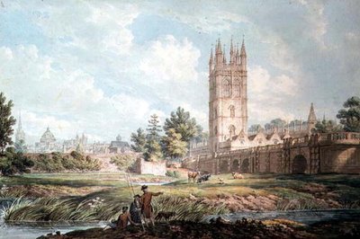 Magdalen College e Ponte, Oxford, dal Fiume da Edward Dayes
